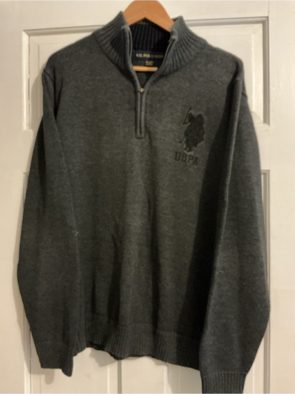 U.S. Polo Assn. Men's Dark Gray Half-Zip Sweater
